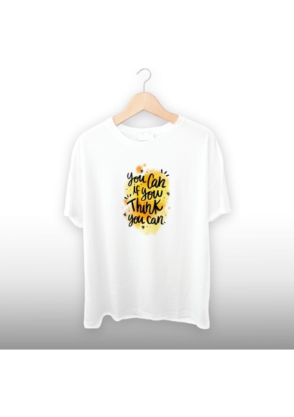 You Can If Yow Detaylı Unisex Tişört