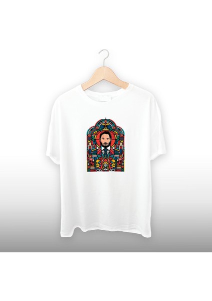 Pop Art Detaylı Unisex Tişört