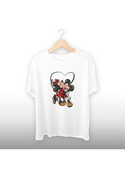 Micky Minny Detaylı Unisex Tişört