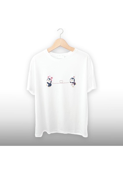 Penguen Kombin 3 Detaylı Unisex Tişört