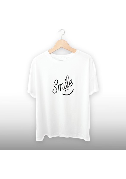 Smile Detaylı Unisex Tişört