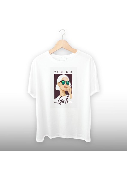 You Go Girls Detaylı Unisex Tişört