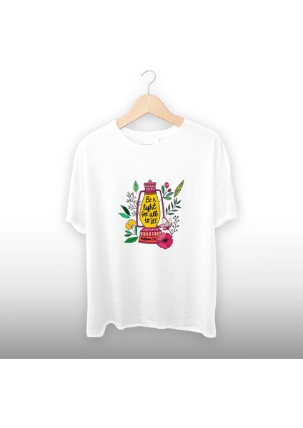 Be A Light For All To See Detaylı Unisex Tişört