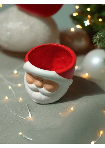 2 Li Set Noel Baba Figürü El Yapımı Sunumluk Biblo