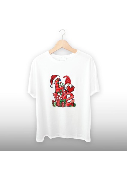 Yılbaşı Love Konsept Detaylı Unisex Tişört