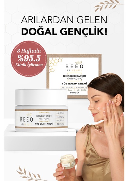 Bee' o  Apibeauty Arı Zehirli Propolisli Arı Sütlü Anti-Aging Yüz Bakım Kremi 50 ml