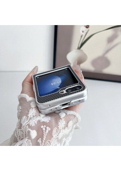 Samsung Galaxy Z Flip6 Için Kevlar Karbon Fiber Kılıf (Yurt Dışından) modelleri
