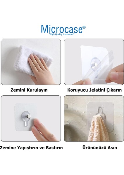 Güçlü Plastik Yapışkanlı Hanger Banyo Mutfak Eşya Vb. Ürün Askılığı AL4465- 3 Adet