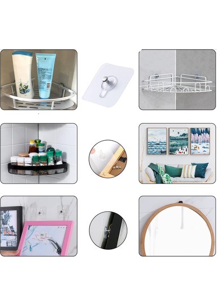 Güçlü Plastik Yapışkanlı Hanger Banyo Mutfak Eşya Vb. Ürün Askılığı AL4465- 3 Adet