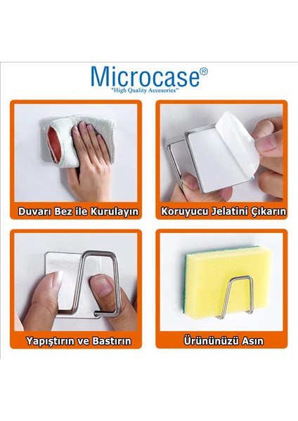 Güçlü Yapışkanlı Metal Banyo Mutfak Eşya Havlu Vb Ürün Askılığı AL4467 - 2 Adet Gümüş