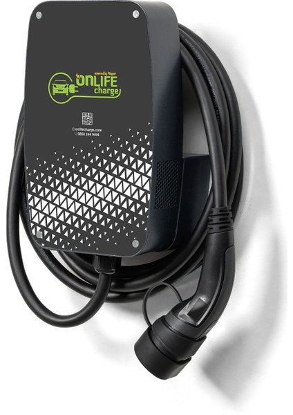 Onlife CHARGE22 Kw Elektrikli Araç Şarj Istasyonu - Duvar Tipi Şarj Cihazı(5 mt Kablo,rfıd Kartokuyuculu)