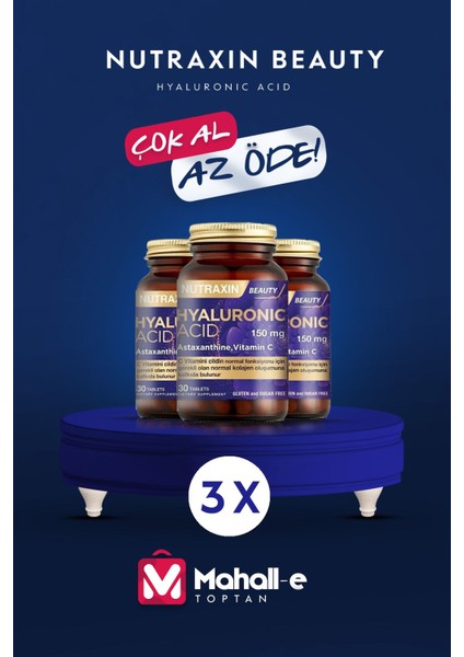 Hyaluronic Acid 30 Tablet 3'lu fiyatları