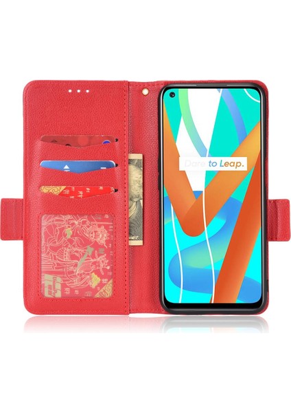 Realme 8 5g Pu Deri Manyetik Yan Toka Cüzdan Kart Yuvaları Için Kılıf (Yurt Dışından) fiyatları