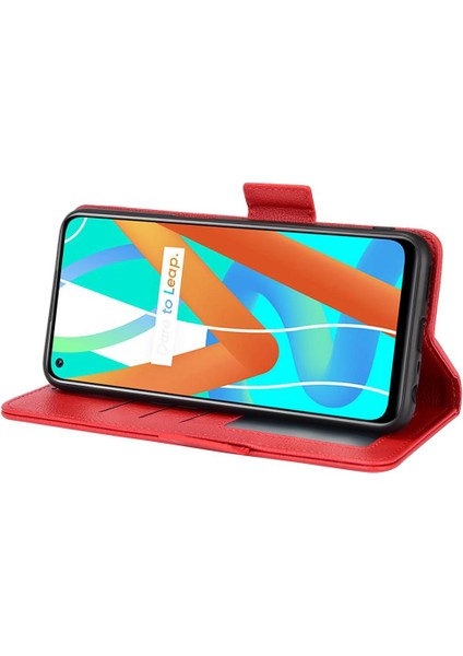 Realme 8 5g Pu Deri Manyetik Yan Toka Cüzdan Kart Yuvaları Için Kılıf (Yurt Dışından) modelleri