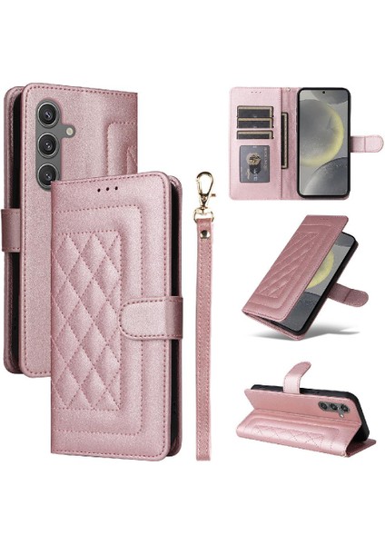 Samsung Galaxy S24 Artı Flip Kapak Için Flip Case Darbeye Deri Kılıf (Yurt Dışından)