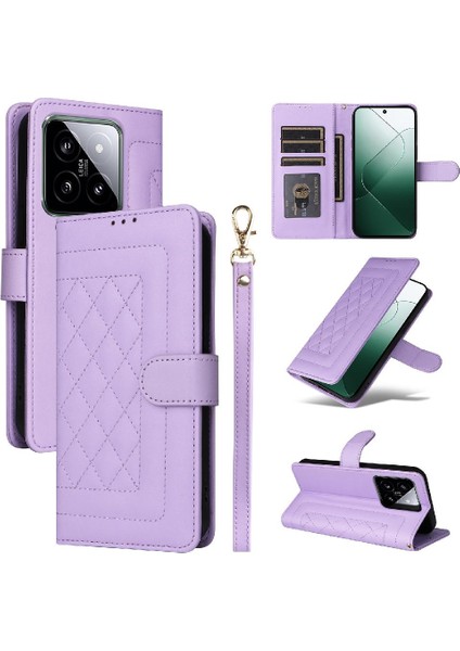 Xiaomi 14 5g Için Flip Case Deri Çanta Basit Iş Darbeye Çevir (Yurt Dışından)