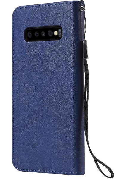 Kart Yuvası ile Samsung Galaxy S10 Artı Klasik Düz Renk Için Flip Case (Yurt Dışından)