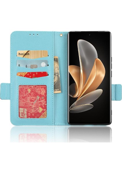 Vivo V29 5g Pu Deri Manyetik Kart Yuvaları Için Kılıf Tutucu Cüzdan Yan (Yurt Dışından)