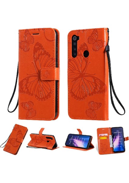 Kart Yuvası Standı ile Xiaomi Redmi Not 8 Için Flip Case Kickstand Pu (Yurt Dışından)