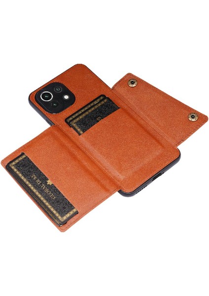 Cüzdan Kılıf Xiaomi 11 Lite 5g Ne Buit Demir Kickstand Darbeye (Yurt Dışından)