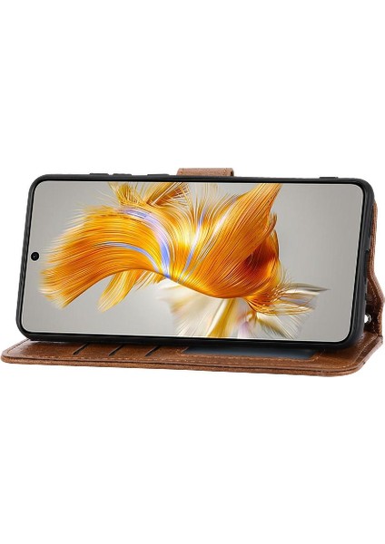 Huawei Mate 50 Için Flip Case Pu Deri Kayış Kickstand Manyetik Kapatma (Yurt Dışından)