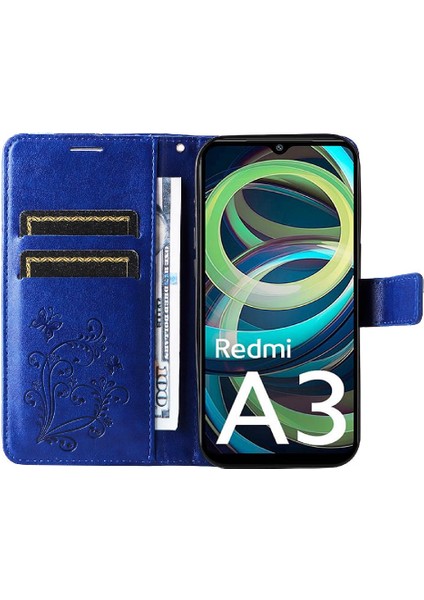 Xiaomi Redmi A3 Darbeye Kapak Pu Deri Manyetik Kapak Çevirin (Yurt Dışından)