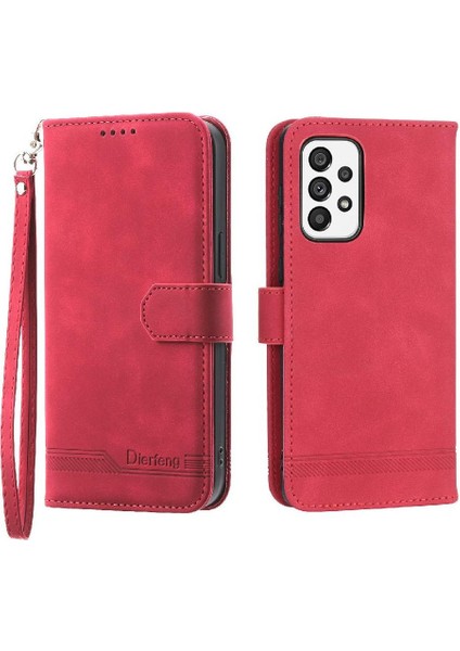 Samsung Galaxy A73 Kart Yuvaları Için Flip Case Bileklik Nakit Cep Prim (Yurt Dışından) modelleri