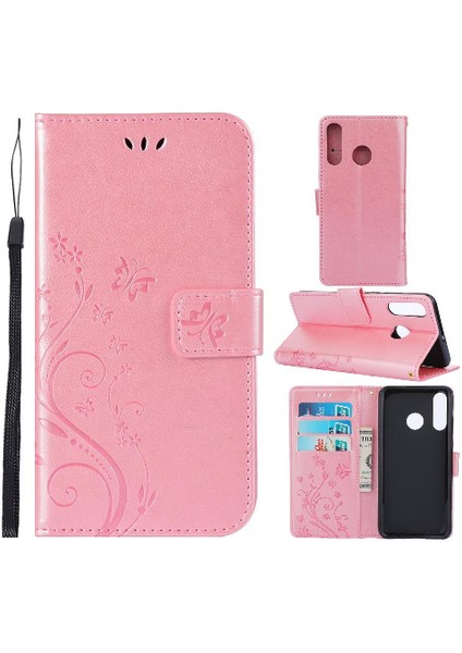 Huawei P30 Lite Bilek Kayışı Kart Tutucu Manyetik Kapatma Pu Için Filp Durumda (Yurt Dışından)