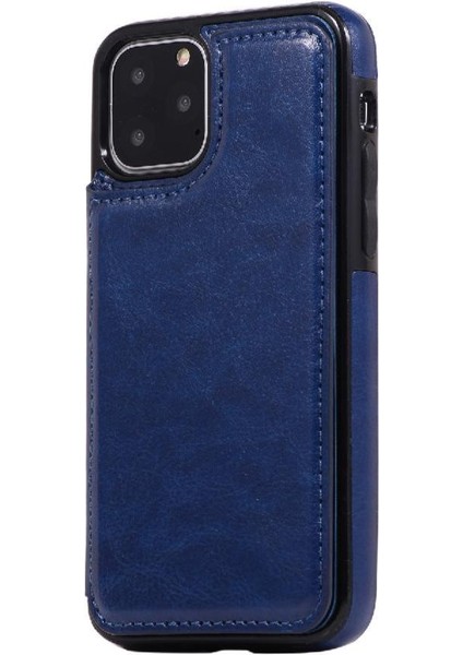 Kart Tutucu Kickstand ile IPhone 11 Pro Max Pu Deri Için Cüzdan Kılıf (Yurt Dışından)