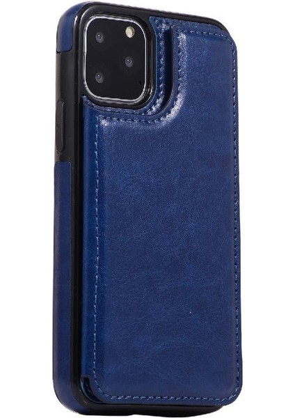 Kart Tutucu Kickstand ile IPhone 11 Pro Max Pu Deri Için Cüzdan Kılıf (Yurt Dışından)