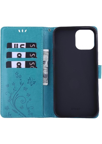 IPhone 14 Için Filp Durumda Pro Max Pu Deri Kart Tutucu Kickstand Bilek (Yurt Dışından)