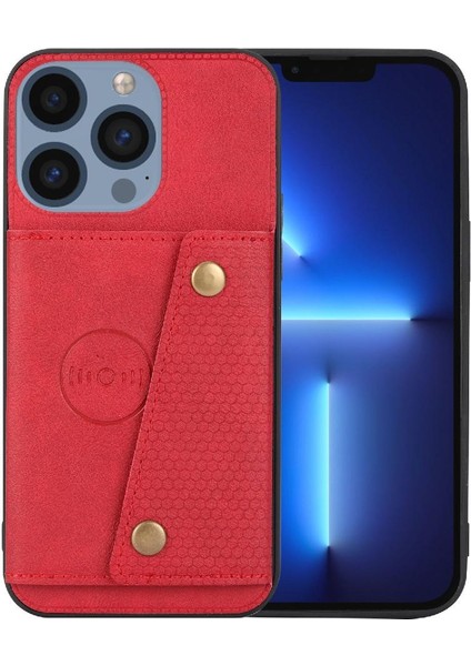 Iphone 15 Pro Max Buit Için Cüzdan Kılıf Demir Kickstand Cüzdan Kılıf Kartı (Yurt Dışından)