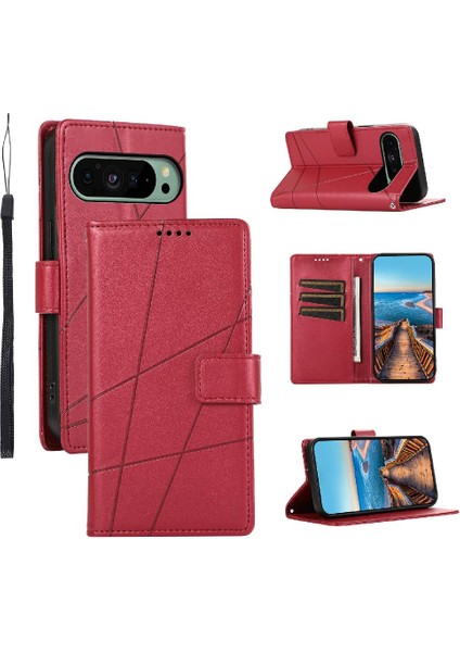 Google Piksel 9 Için Flip Case Darbeye Üç Kart Yuvaları Şok Emici (Yurt Dışından)