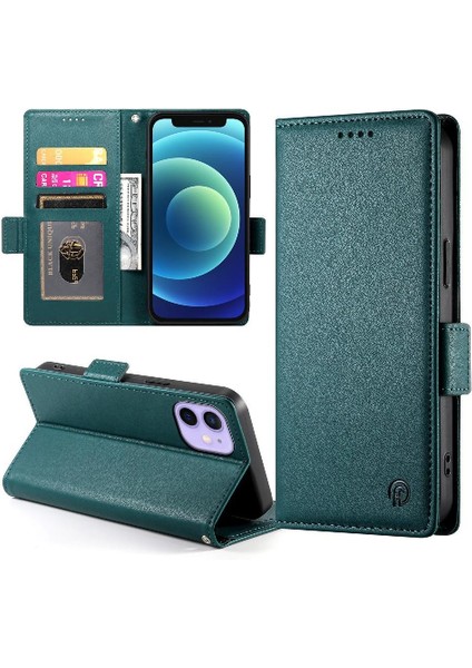 Bdt Shop IPhone 12 Mini Flip Iş Günlük Kullanım Cüzdan Kart Yuvaları Için Flip Case (Yurt Dışından)