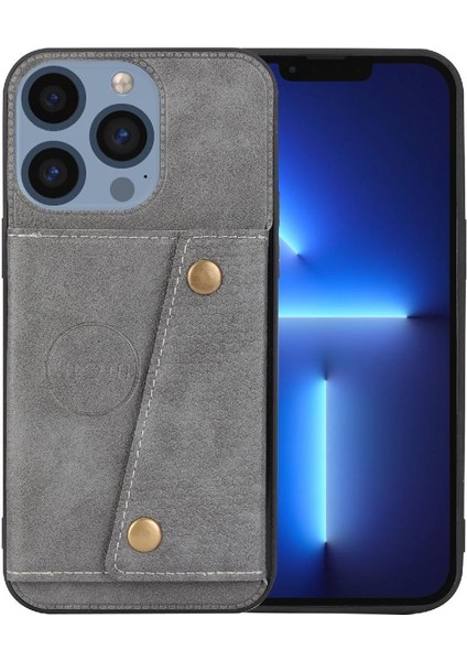 Iphone 15 Pro Max Buit Için Cüzdan Kılıf Demir Kickstand Cüzdan Kılıf Kartı (Yurt Dışından)