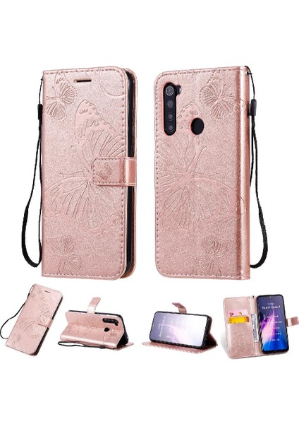 Kart Yuvası Standı ile Xiaomi Redmi Not 8 Için Flip Case Kickstand Pu (Yurt Dışından)