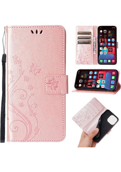 IPhone 16 Için Filp Durumda Pro Max Pu Deri Kickstand Kart Tutucu Manyetik (Yurt Dışından)