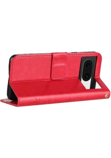Google Piksel 8 Kickstand Bilek Kayışı Kart Tutucu Manyetik Pu Için Filp Durumda (Yurt Dışından)