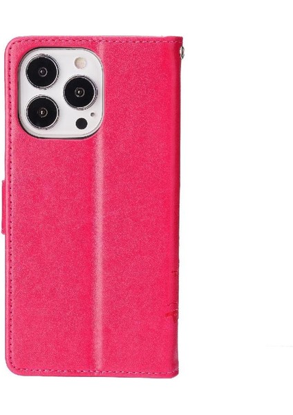 IPhone 15 Için Filp Durumda Pro Max Kart Tutucu Pu Deri Manyetik Kapatma (Yurt Dışından)