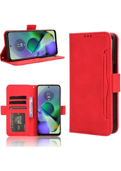 Motorola Moto G54 5g Ayarlanabilir Ayrılabilir Kart Tutucu Deri Kılıf (Yurt Dışından)