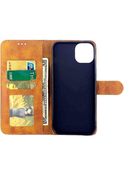 IPhone 14 Için Filp Durumda Artı Manyetik Kapatma Tam Koruma Kartı Tutucu (Yurt Dışından)