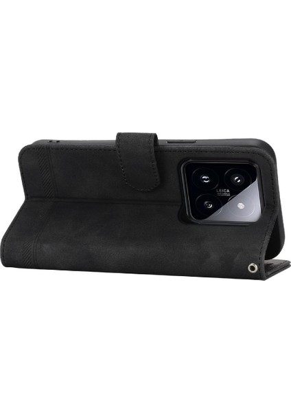 Xiaomi 14 Pro Premium Manyetik Kapatma Bileklik Kart Yuvaları Için Flip Case (Yurt Dışından)