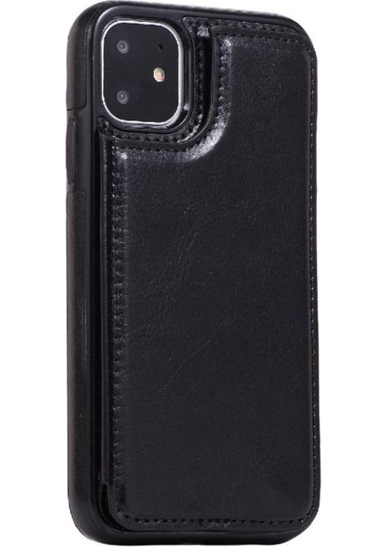 Kart Tutucu Çift ile IPhone 11 Pu Deri Kickstand Için Cüzdan Kılıf (Yurt Dışından) modelleri