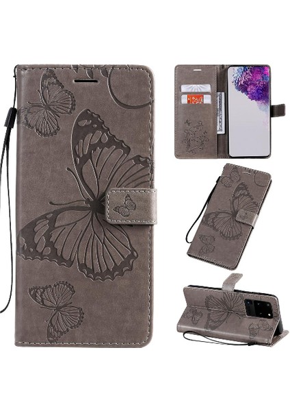 Samsung Galaxy S20 Ultra Manyetik Kapak Pu Deri Flip Kickstand (Yurt Dışından)