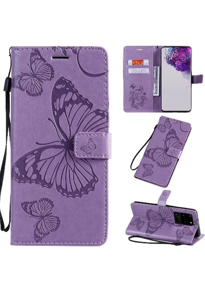 Samsung Galaxy S20 Ultra Manyetik Kapak Pu Deri Flip Kickstand (Yurt Dışından)