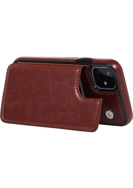 Kart Tutucu Çift ile IPhone 11 Pu Deri Kickstand Için Cüzdan Kılıf (Yurt Dışından) fırsatları