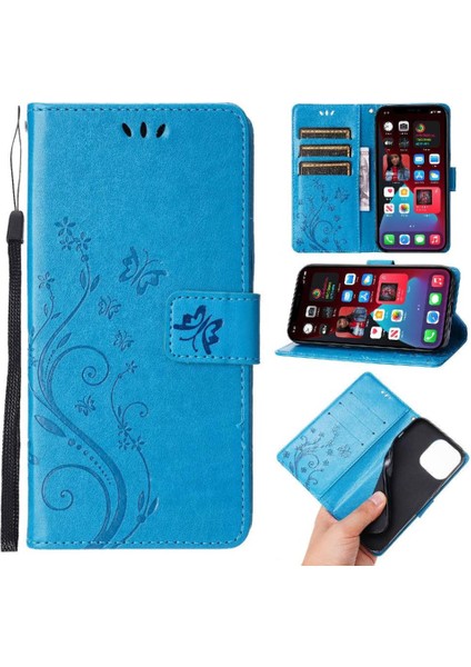 IPhone 15 Için Filp Durumda Pro Manyetik Kapatma Kart Tutucu Pu Deri Bilek (Yurt Dışından)