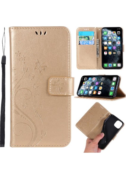IPhone 11 Için Filp Durumda Pro Kickstand Manyetik Kapatma Pu Deri Kart (Yurt Dışından)
