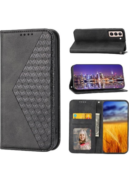 Samsung Galaxy S21 Artı El Kayışı Günlük Kullanım Standı Eşkenar Dörtgen Için Flip Case (Yurt Dışından)