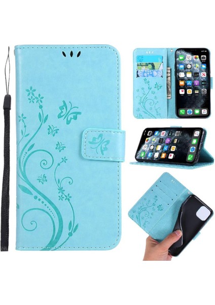 IPhone 11 Için Filp Durumda Pro Max Kart Tutucu Bilek Kayışı Kickstand Pu (Yurt Dışından)